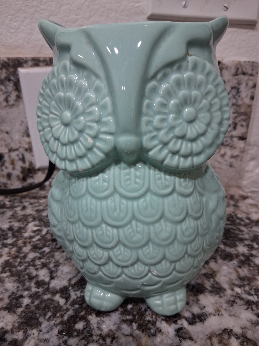 & Other Stories Mint Green Ceramic Owl Vase